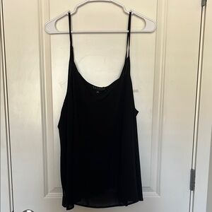 Eloquii Black Sheer V Neck Cami Chiffon Tank Top Size 22